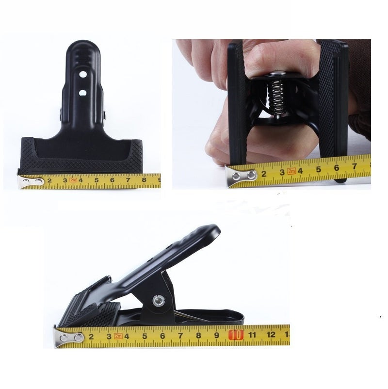 SLOW DOLPHIN Tripod Camera Clip Clamp Flash Reflector Holder Mount with 1/4 Inch Screw 360 Degree Swivel for Studio Backdrop Camera SLR, Digital SLR, Video Cameï¼ˆBlackï¼‰ - Image 2